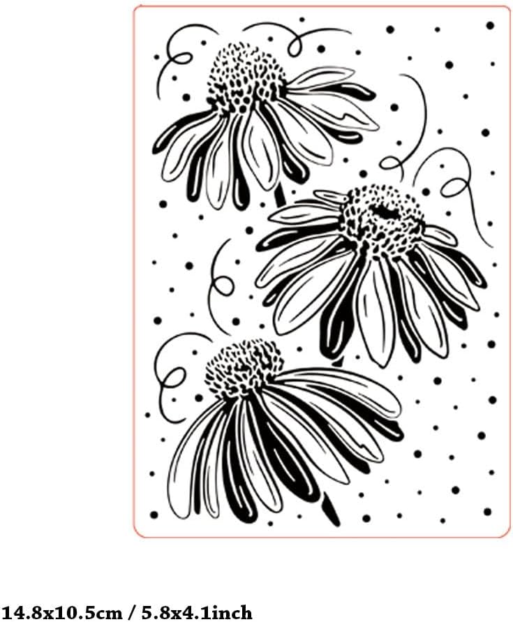 FUGUT 3-D Embossing Folder for Card Making - Plastic Textured Template for DIY Scrapbooking, Paper Crafting and Handmade Art Supplies (3D Daisy Flowers 5.8 x 4.1 in) - Image 2